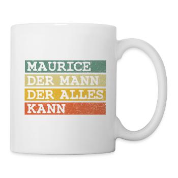 Der Mann Der Alles kann Maurice - Tasse - Weiß - Rechts