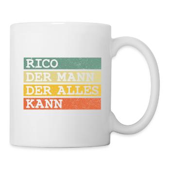 Der Mann Der Alles kann Rico - Tasse - Weiß - Rechts