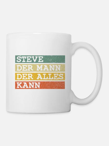 Der Mann Der Alles kann Steve - Tasse - Weiß