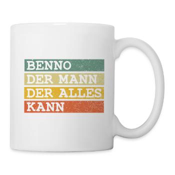 Der Mann Der Alles kann Benno - Tasse - Weiß - Rechts