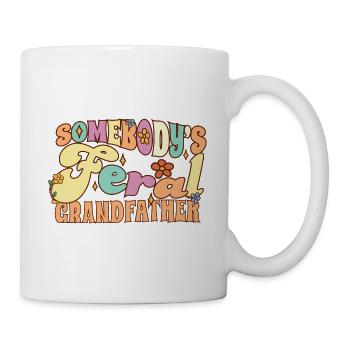 Somebody's Feral Grandfather Funny Family Grandpa - Mug - white - Right