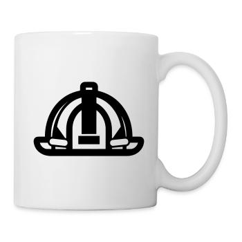 Helm für Feuerwehrleute - Tasse - Weiß - Rechts