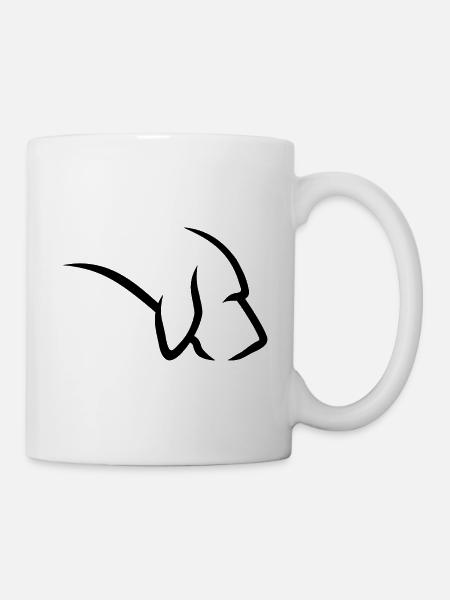 Bluthund - Fährtensuche - Fährtenhund - Tasse - Weiß