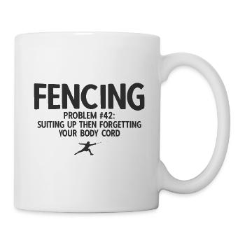 Fechten - Tasse - Weiß - Rechts