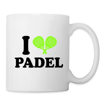 Ich liebe Padel - Tasse - Weiß - Rechts