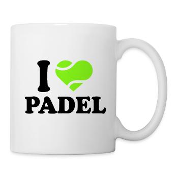 Ich liebe Padel - Tasse - Weiß - Rechts