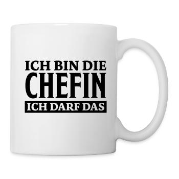 Chefin Spruch Familie Beruf Lustig Chefin Geschenk - Tasse - Weiß - Rechts