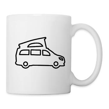 Campingbus / Van 2 - Schlichte Kontur - Tasse - Weiß - Rechts
