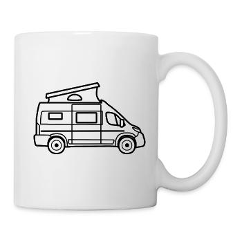 Camper van with pop-up roof - New - Mug - white - Right