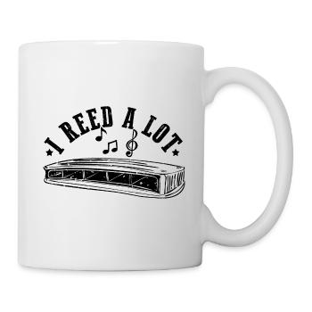 Französische Harfinisten und Harmonikaspieler - Tasse - Weiß - Rechts