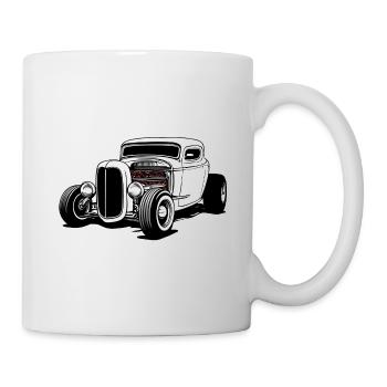 Hot Rod / Voiture / Véhicule / Automobile / Moteur - Mug blanc - blanc - Droite