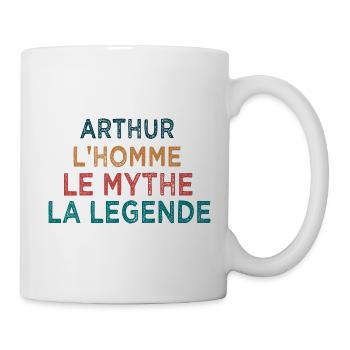 Arthur la légende - Mug blanc - blanc - Droite