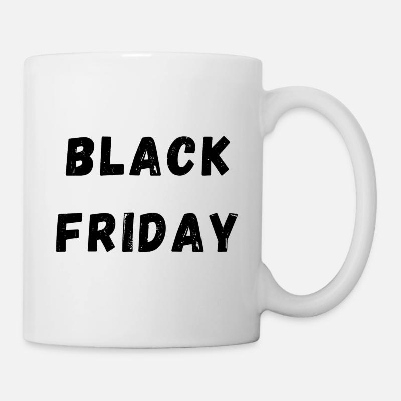 Schwarzer Freitag schwarz - Tasse - Weiß