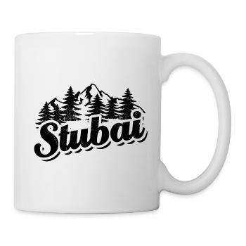 Stubai - Wald und Berge Wandern Erholung - Tasse - Weiß - Rechts