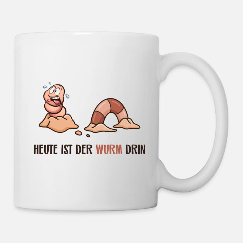 Heute ist der Wurm drin - Tasse - Weiß