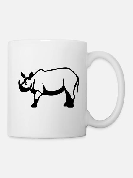 Nashorn - Tasse - Weiß
