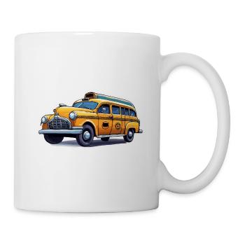 Taxi / Taxifahrer / Amerika / Comic / Old School - Tasse - Weiß - Rechts
