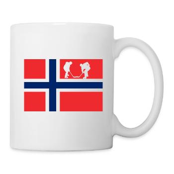 Norwegen, mein Land mit Flagge! - Tasse - Weiß - Rechts