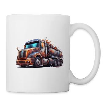 Truck / LKW / Lastfahrzeug / Fracht / Straße - Tasse - Weiß - Rechts