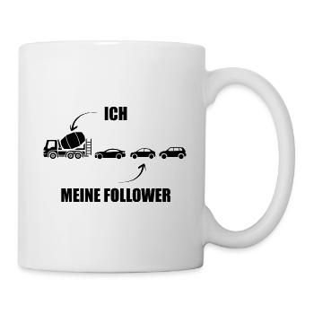 Ich und meine Follower - Betonmischer - Stau - Tasse - Weiß - Rechts
