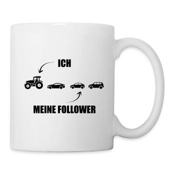 Ich und meine Follower - Traktor - Stau - Tasse - Weiß - Rechts