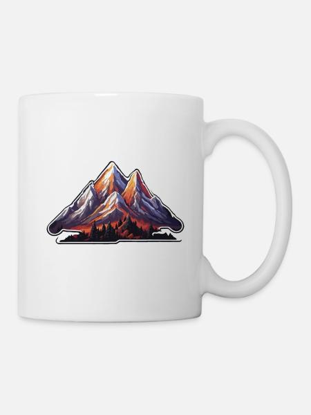 Montagne / Alpes / Sommet / Nature / Forêt / Rocher - Mug blanc - blanc