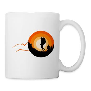 Wanderbekleidung Outdoor Backpacking Camping - Tasse - Weiß - Rechts