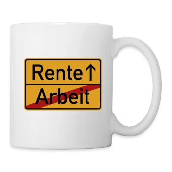 Rente - Rentner Ruhestand Pension - Tasse - Weiß - Rechts