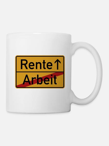 Rente - Rentner Ruhestand Pension - Tasse - Weiß
