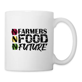No Farmers no Food no Future Bauernprotest Spruch - Tasse - Weiß - Rechts