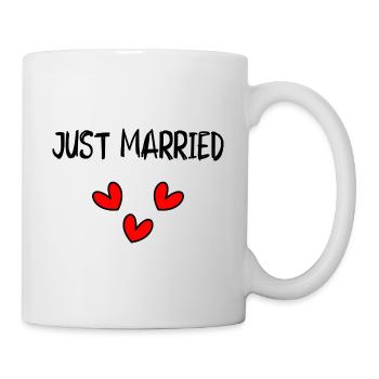 HERZ. HERZ. VALENTINSTAG. LIEBE. LIEBE. PAAR. - Tasse - Weiß - Rechts
