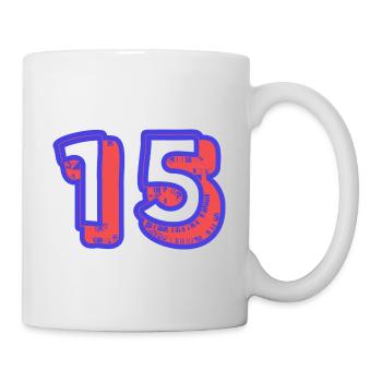 15. 15 ANS. 15e ANNIVERSAIRE. ANNIVERSAIRE 15 ANS. - Mug blanc - blanc - Droite