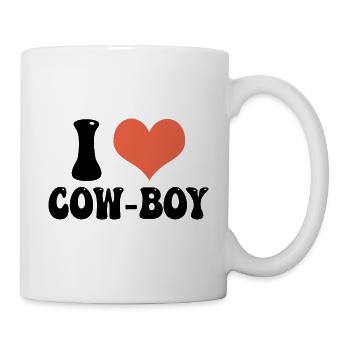 I like cowboy country music - Mug - white - Right