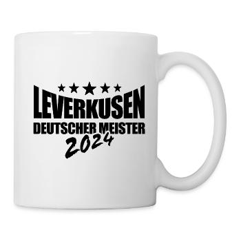 Leverkusen - Deutscher Meister 2024 - Tasse - Weiß - Rechts
