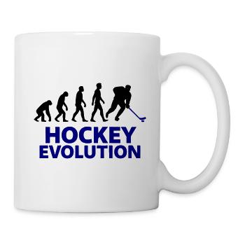 Hockey Evolution Spieler Geschenk Cool - Tasse - Weiß - Rechts