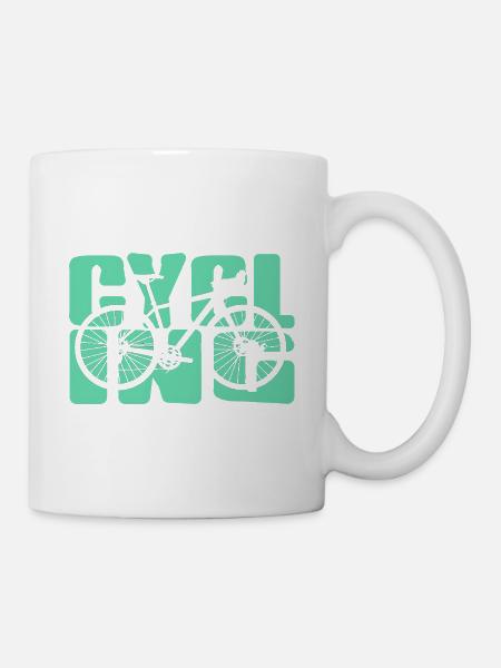 Explore the Outdoors Two Wheel Adventure Quote - Tasse - Weiß