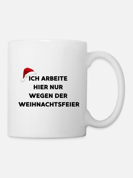 Je ne travaille ici que pour la fête de Noël - Mug blanc - blanc