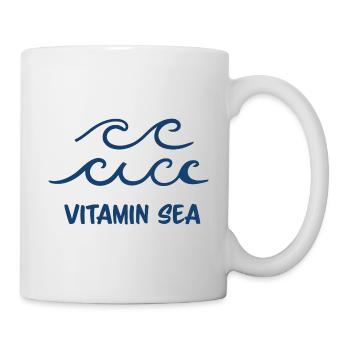 Vitamin Sea Ocean Waves Minimal Beach Design - Tasse - Weiß - Rechts