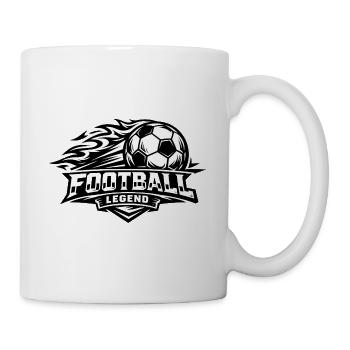 Football Legend Flamme-Logo - Tasse - Weiß - Rechts
