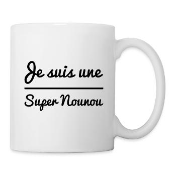 Je suis une super nounou - Mug blanc - blanc - Droite