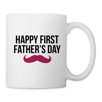 Happy First father - vatertag - Tasse - Weiß - Rechts