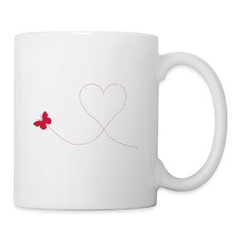 Butterfly heart love in love gift - Mug - white - Right