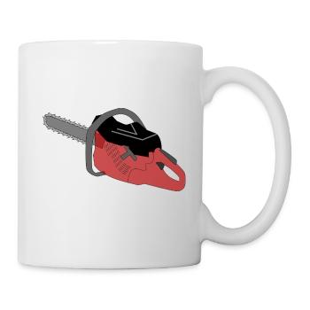Motorsäge - Tasse - Weiß - Rechts