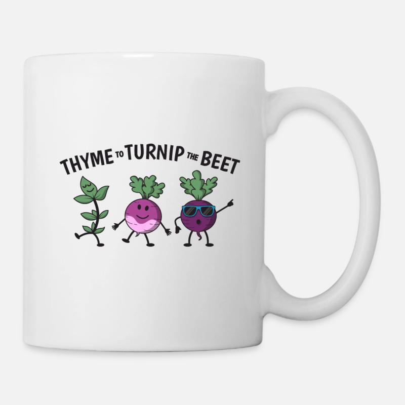Thym au navet le cadeau de betterave - Mug blanc - blanc