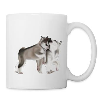 Cute baby wolf - Mug - white - Right