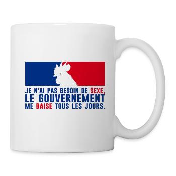 citation humour gouvernement baise besoin sexe exp - Mug blanc - blanc - Droite