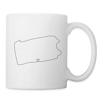 PENNSYLVANIA heart - Mug - white - Right