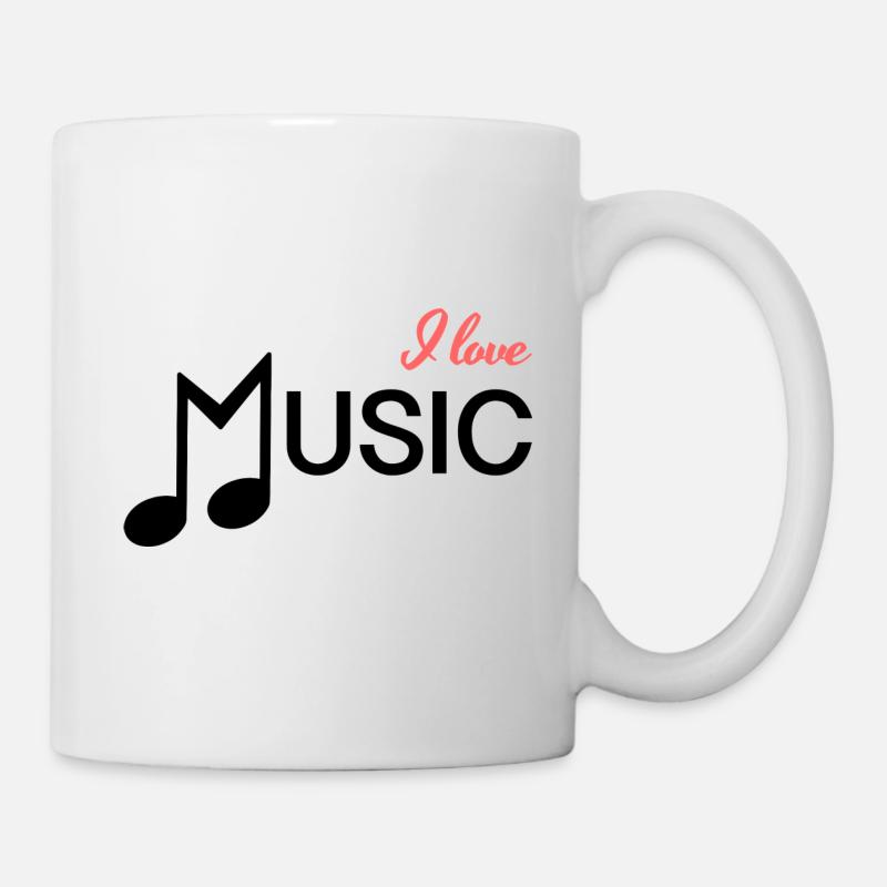 Musik Noten Geschenk Singen Instrument Liebe - Tasse - Weiß