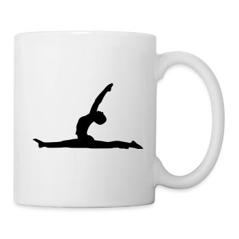 Yoga - Anjaneyasana - Tasse - Weiß - Rechts