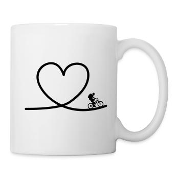 I love mountain bike - Mug - white - Right